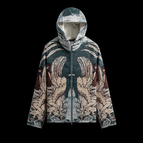 Kith Braden Tapestry Full Zip Hoodie 'Waffle'