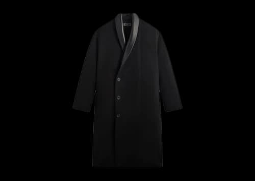 Kith Shawl Collar Wool Bernard Coat Black