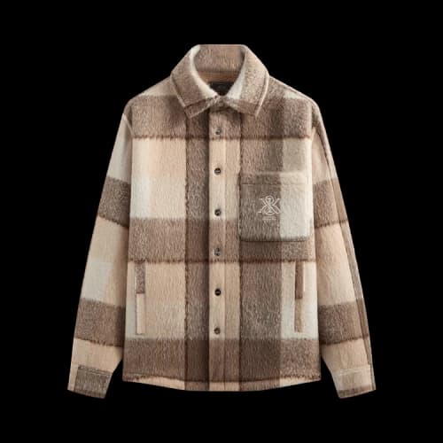 Kith Brushed Plaid Sheridan Shirt Jacket 'Canvas'