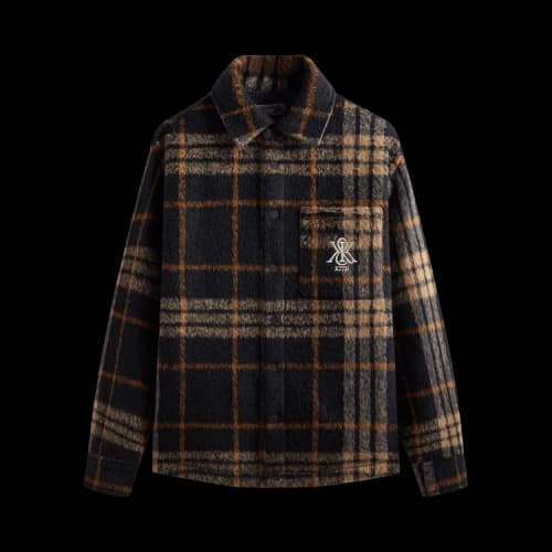 Kith Brushed Plaid Sheridan Shirt Jacket 'Nocturnal'