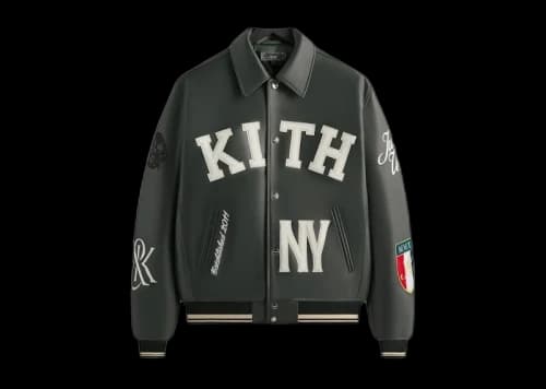 Kith Leather Varsity Jacket Stadium