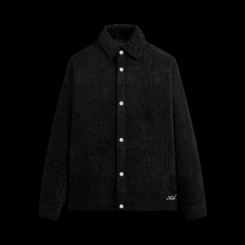 Kith Chenille Plaid Brixton Puffed Shirt Jacket 'Black'