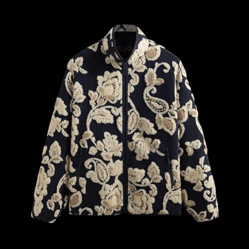 Kith Paisley Vine Sherpa Harper Jacket 'Nocturnal'