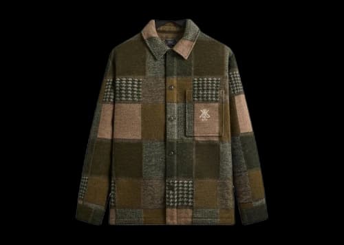 Kith Patchwork Wool Coaches Jacket Chelonian