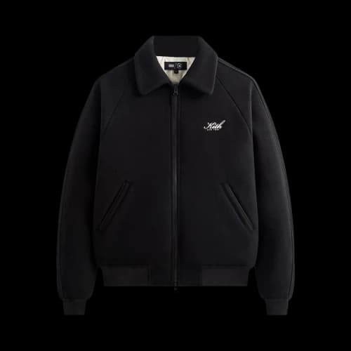Kith For The New York Yankees Melton Wool Raglan Varsity Jacket 'Black'
