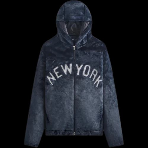 Kith For The New York Yankees Faux Fur Jacquard Jaysen Hoodie 'Nocturnal'
