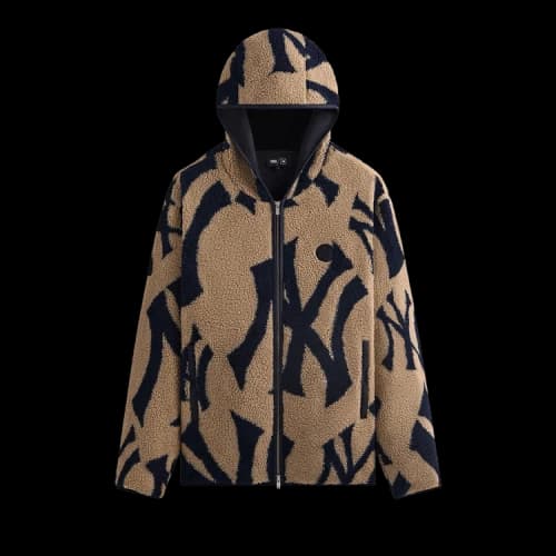 Kith For The New York Yankees Hooded Pinehurst Sherpa Jacket 'Canvas'