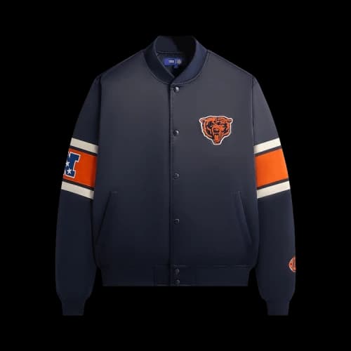 Kith For The NFL Chicago Bears Satin Bomber Jacket Nocturnal 'Current'