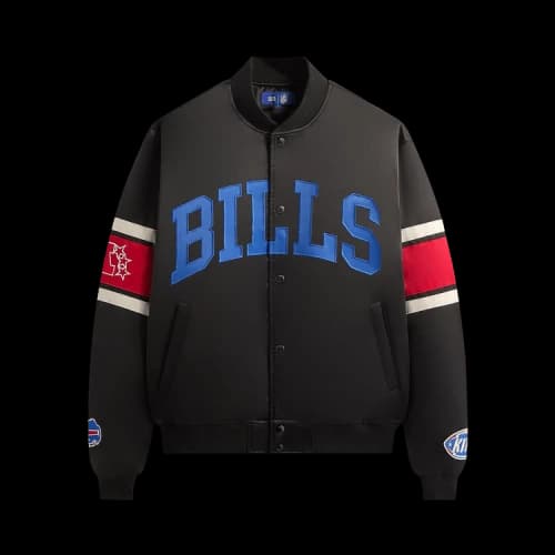 Kith For The NFL Buffalo Bills Satin Bomber Jacket 'Black'