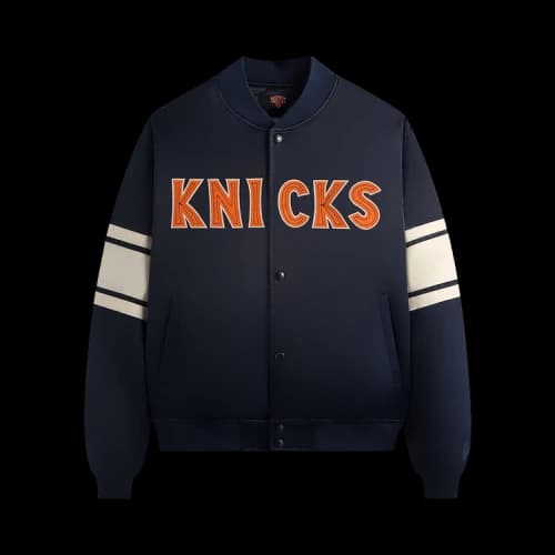 Kith For The New York Knicks Classic Satin Bomber Jacket 'Nocturnal'