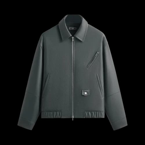 Kith Pebbled Leather Jett Blouson Jacket 'Stadium'
