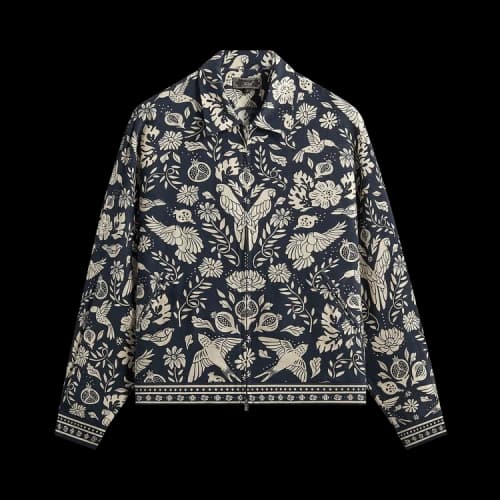 Kith Cupro Linen Connor Blouson Jacket 'Nocturnal'