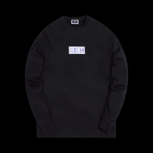 Kith For Superwaxx Classic Logo Long-Sleeve Tee 'Black'