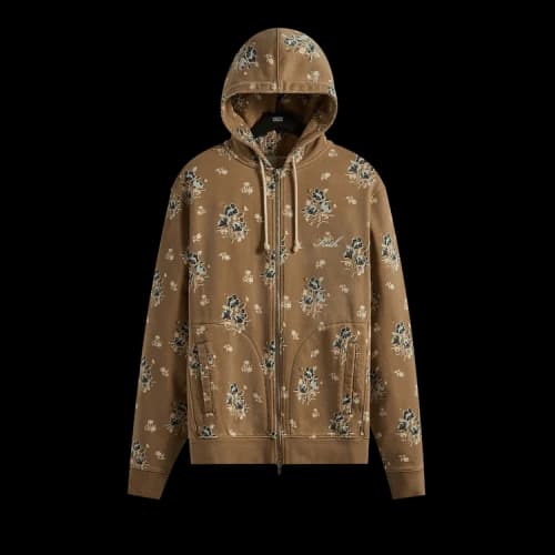 Kith Begonia Floral Williams V Full Zip Hoodie 'Canvas'