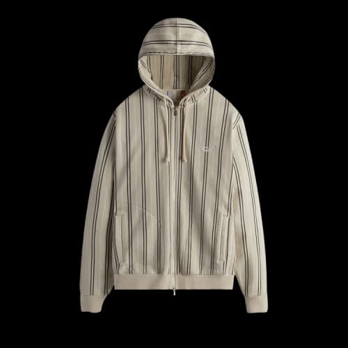 Kith Pinstripe Williams V Full Zip Hoodie 'Waffle'