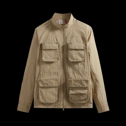 Kith Washed Cotton Zip Front Wolcott Shirt 'Canvas'