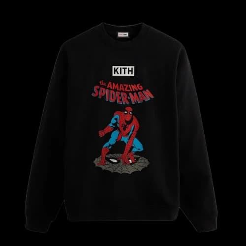 Kith For Spider-Man Allies Vintage Crewneck 'Black'