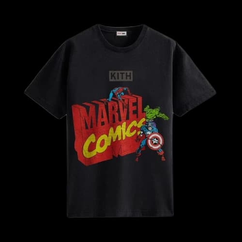 Kith For Spider-Man Avengers Vintage Tee 'Black'