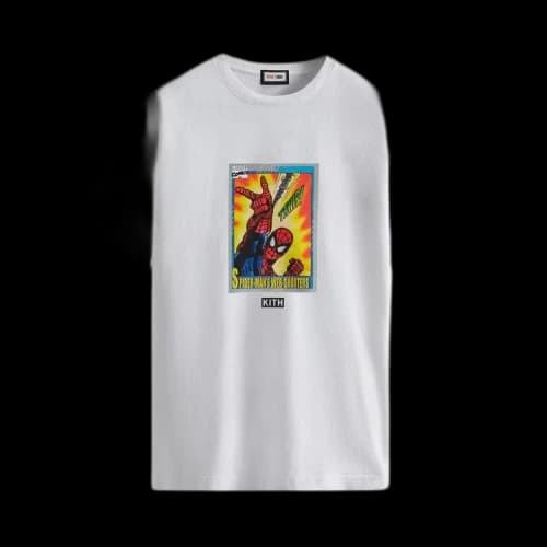 Kith For Spider-Man Web-Shooter Vintage Tee 'White'