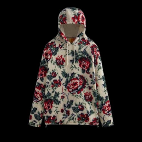 Kith Merrick Floral Sherpa Hoodie 'Sandrift'