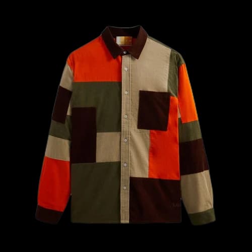 Kith Patchwork Cord Ludlow Shirt 'Pimento'