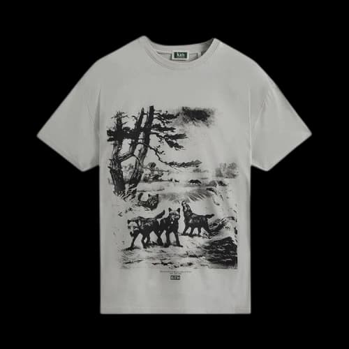 Kith For AMNH Wolves Vintage Tee 'Concrete'