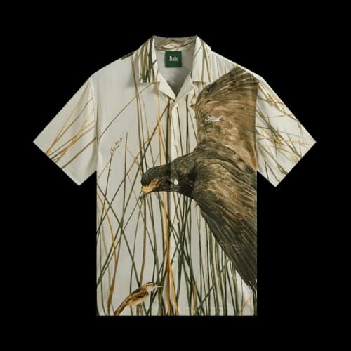 Kith For AMNH Birds Camp Collar Shirt 'White'