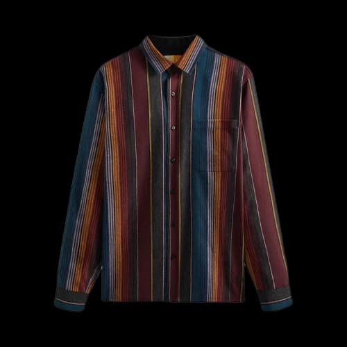 Kith Striped Ludlow Shirt 'Void'