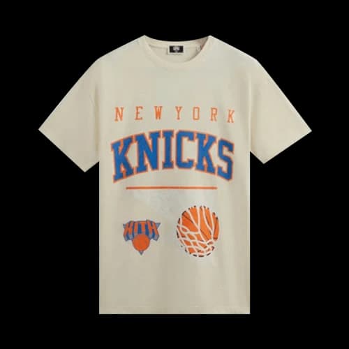 Kith For New York Knicks Basketball Vintage Tee 'Sandrift'