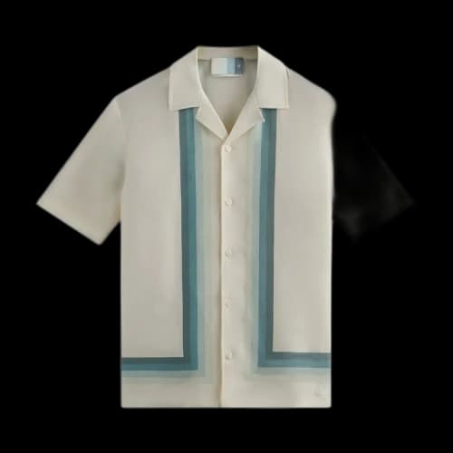 Kith Cupro Linen Thompson Camp Collar Shirt 'Waffle'