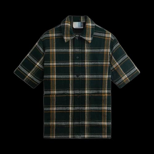 Kith Shadow Plaid Boxy Collared Overshirt 'Stadium'
