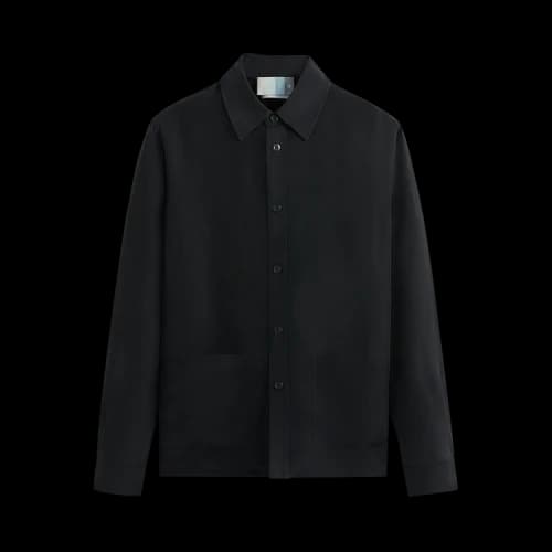 Kith Long-Sleeve Boxy Collared Overshirt 'Black'