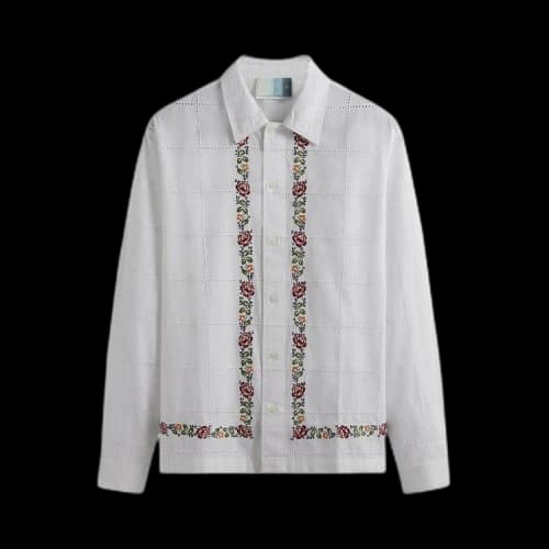 Kith Windowpane Eyelet Ainslie Buttondown 'White'