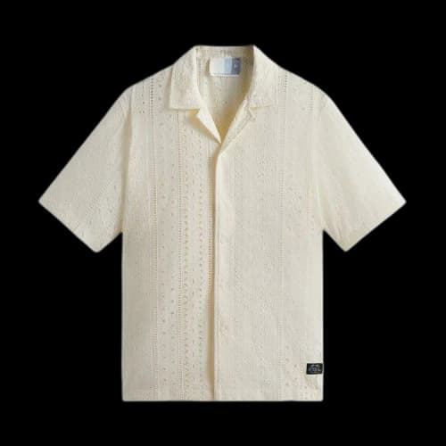 Kith Eyelet Thompson Camp Collar Shirt 'Sandrift'