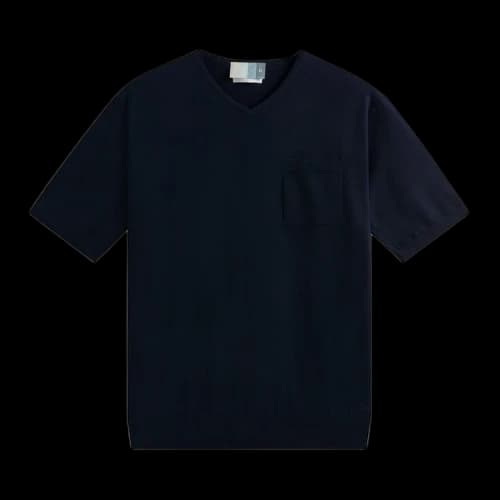 Kith Sylvan Knit V Neck Tee 'Nocturnal'