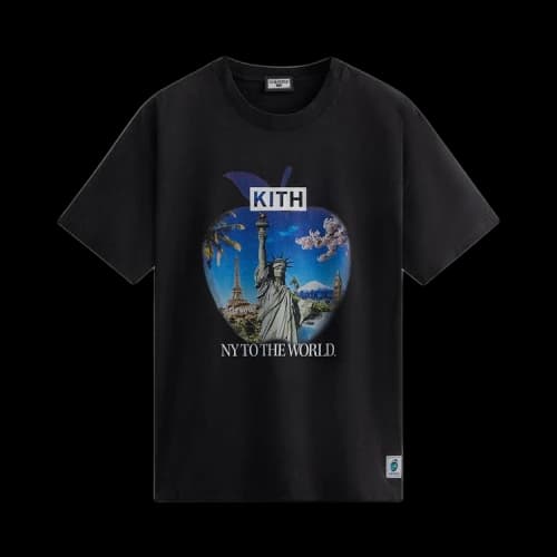Kith New York To The World Souvenir Vintage Tee 'Black'