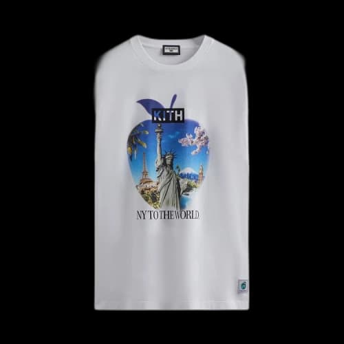 Kith New York To The World Souvenir Vintage Tee 'White'