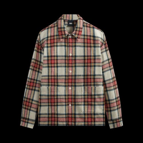 Kith Plaid Boxy Collared Overshirt 'Fame'