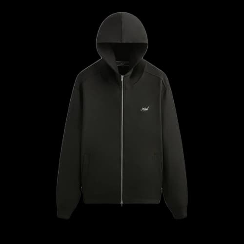 Kith Double Weave Selfridge Zip Up Hoodie 'Black'