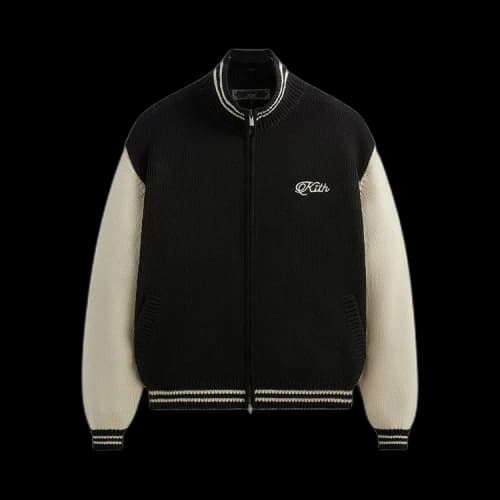 Kith Wyona Full Zip Varisity Sweater 'Black'