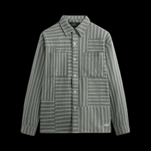 Kith Stripe Denim Jaydin Shirt 'Steel'