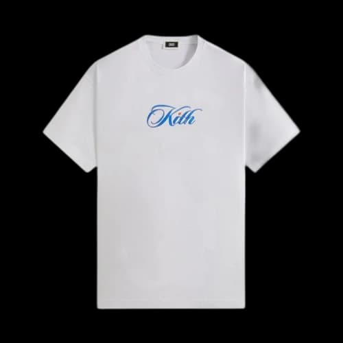 Kith Cursive Logo Tee 'White'