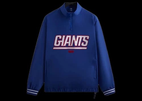 Kith x NFL Giants Nylon Mock Neck Quarter Zip Current
