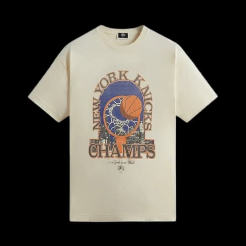 Kith For The New York Knicks Champions Vintage Tee 'Sandrift'