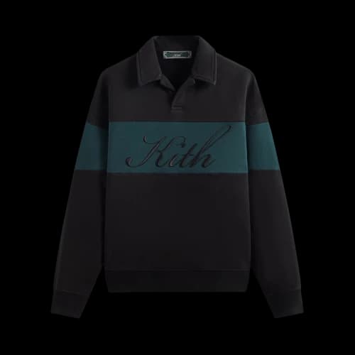 Kith Color-Blocked Nelson Collared Pullover 'Black'