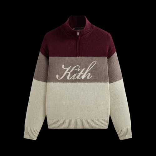Kith Wyona Quarter Zip Sweater 'Magma'