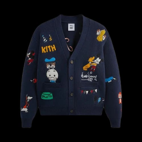 Kith For Mickey & Friends Chunky Yarn Cardigan 'Nocturnal'