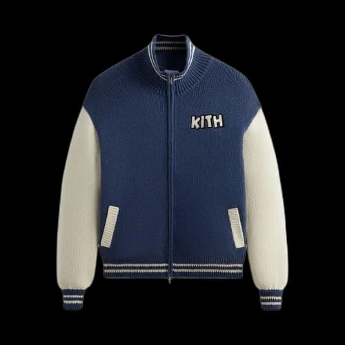 Kith For Mickey & Friends Wyona Full Zip Sweater 'Heather Indigo'