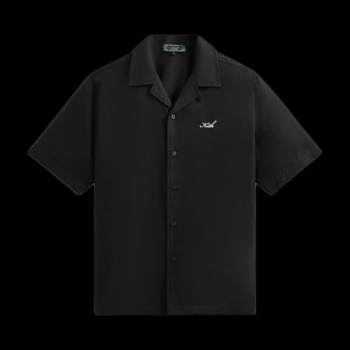 Kith Thompson Camp Collar Shirt 'Black'