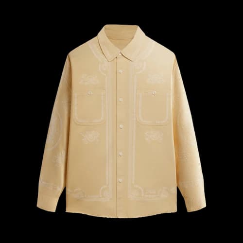 Kith Raw Hem Denim Apollo Shirt 'Blonde'